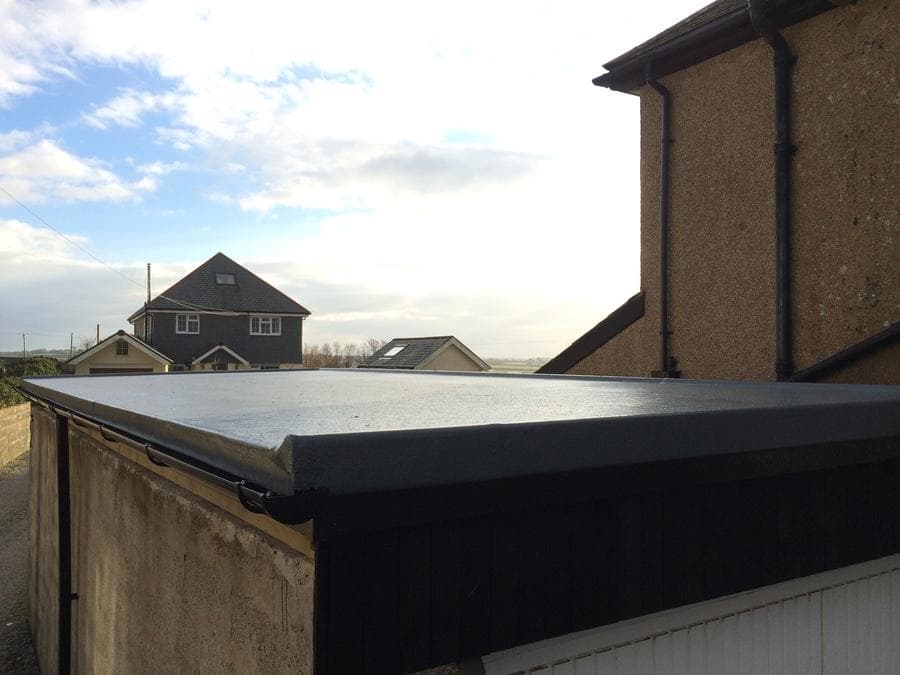 New garage GRP roof