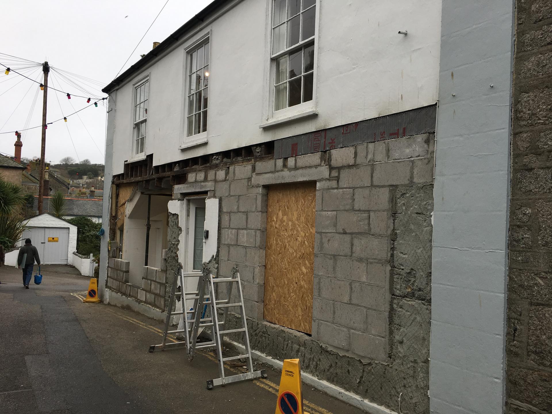 Structural openings and steels, Penzance before