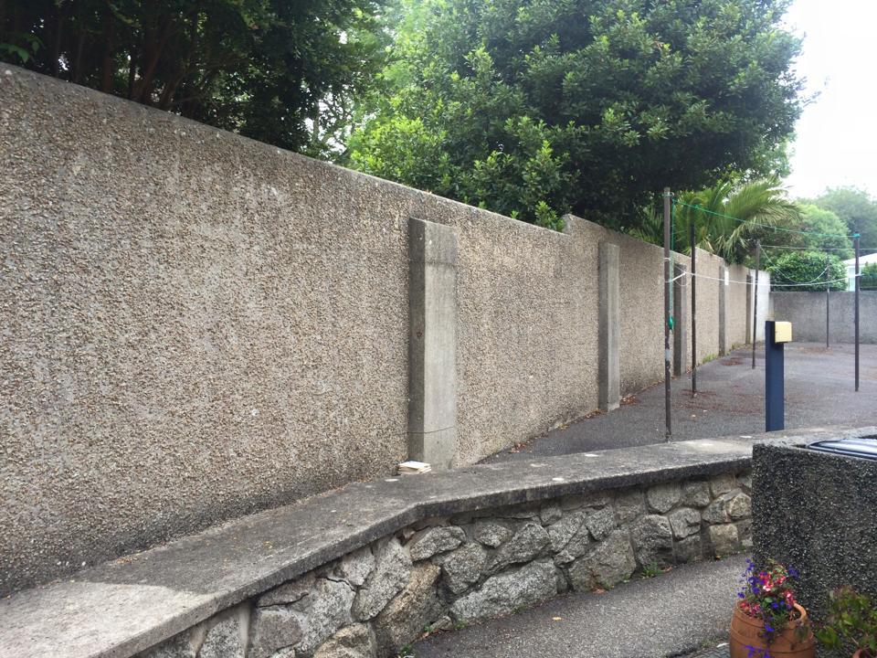 Garden wall project before