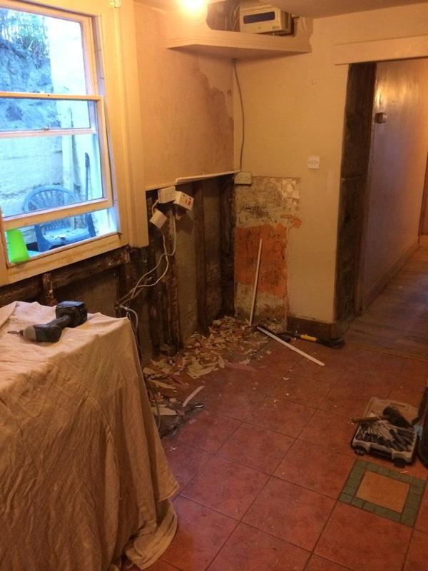 Damp solved and replastered, West Cornwall before