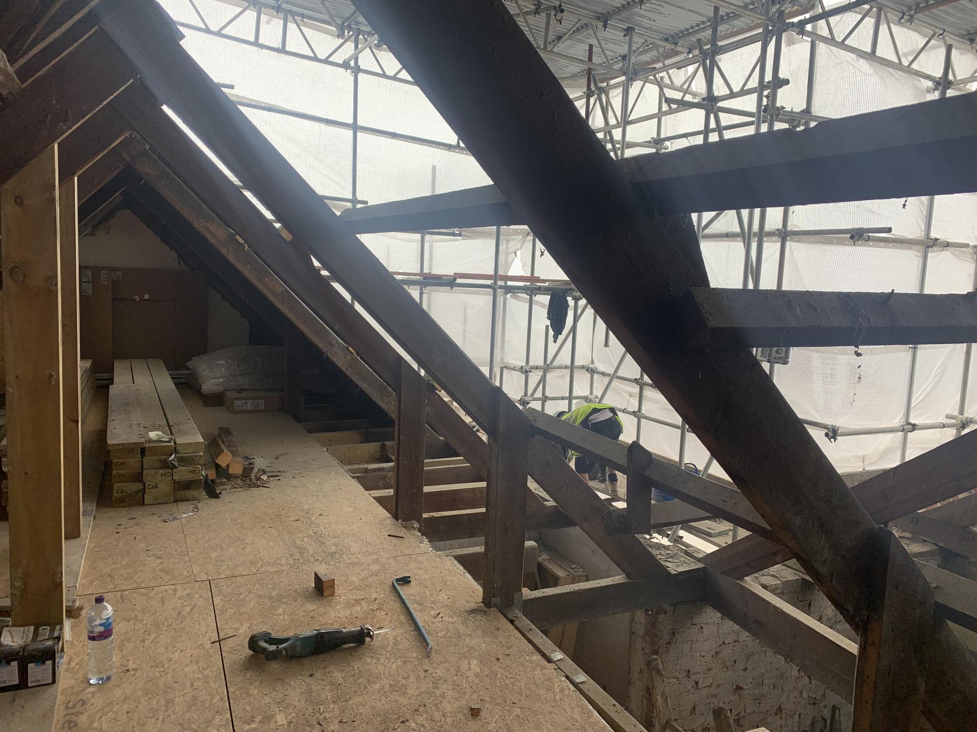 Structural roof and dormers, Penzance before